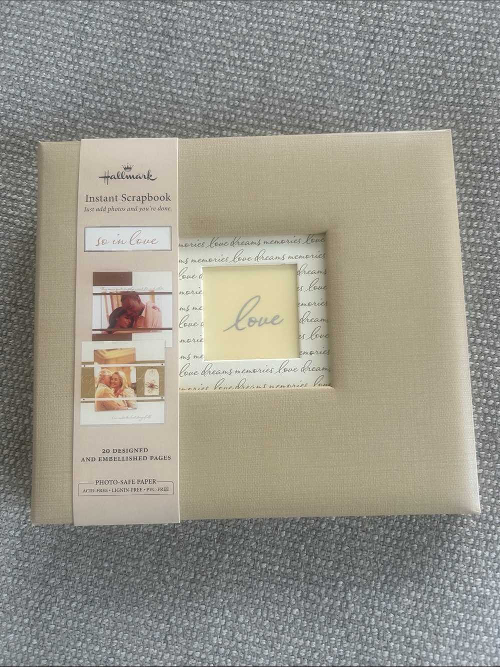 Hallmark Cream 'Love' Instant Scrapbook